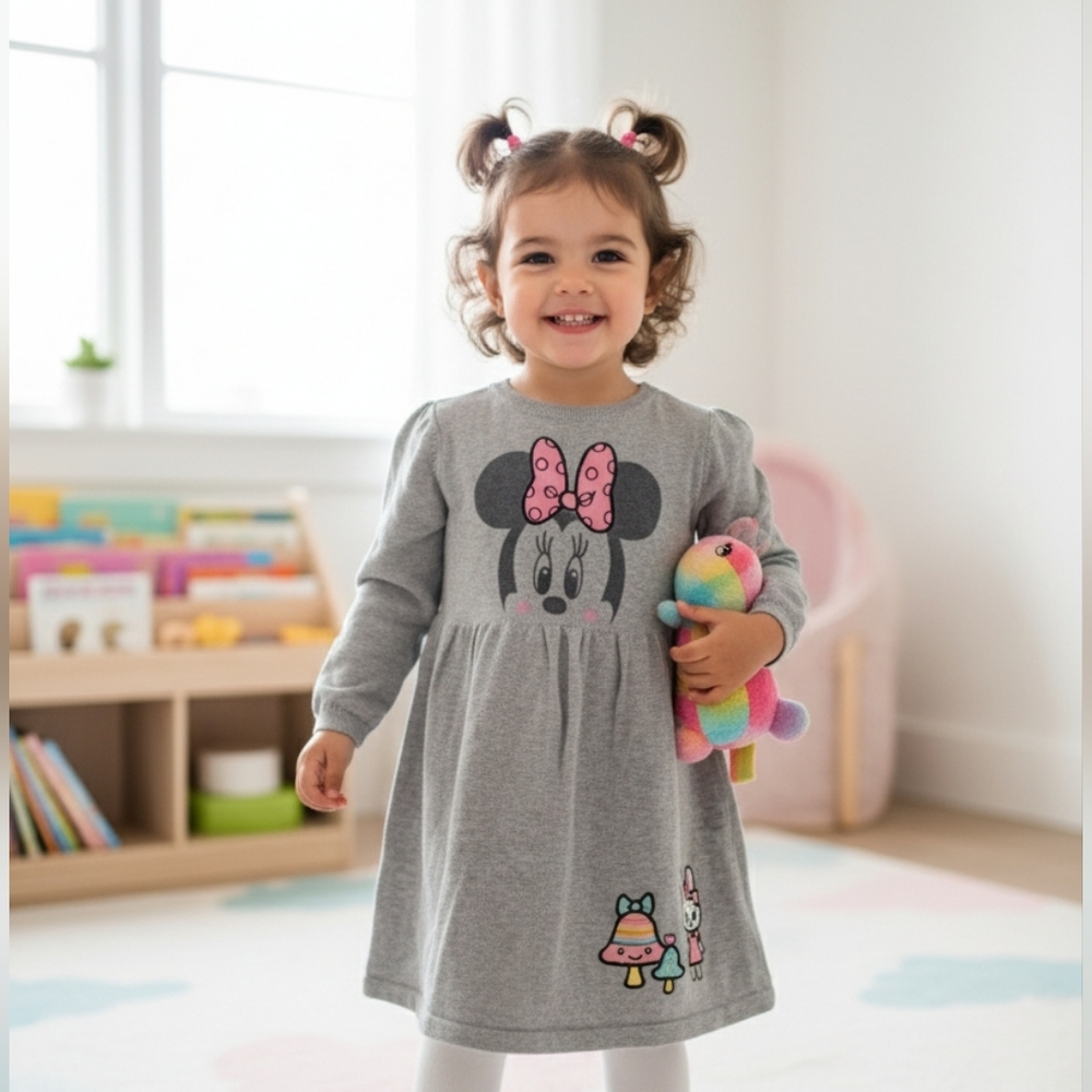 Disney Minnie Mouse Toddler Girl 3T Sweater Dress